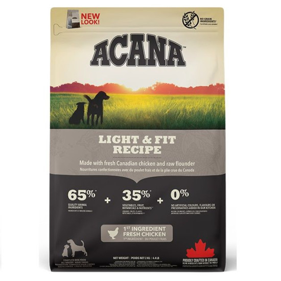ACANA Heritage Light & Fit – hrană uscată pentru câini supraponderali sau cu tendință de îngrășare, 2 kg